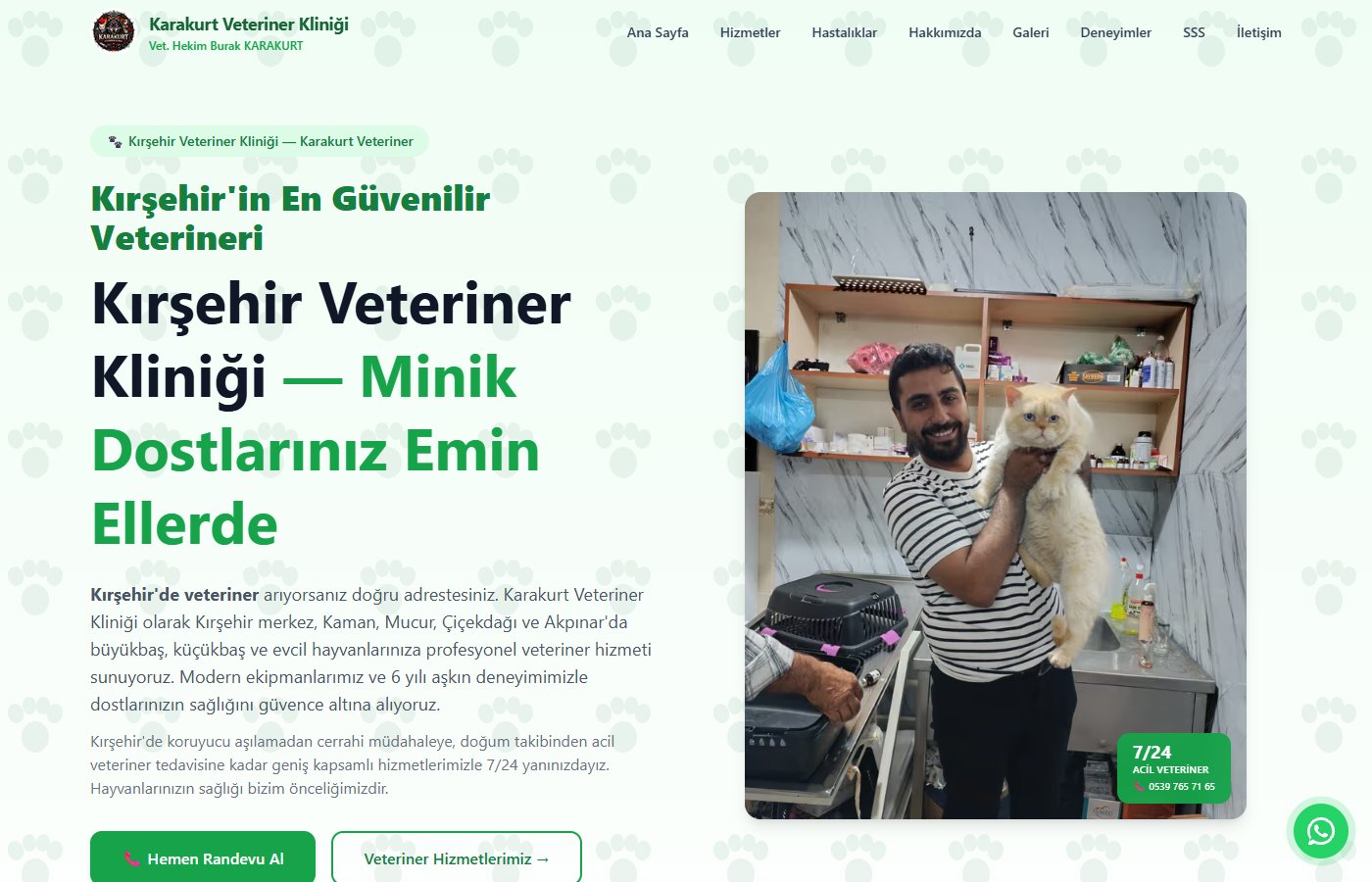 Kırşehir Veteriner Kliniği - Ekran Görüntüsü 1